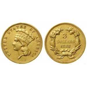 Spojené Štáty Americké (USA), 3 dolárov, 1882, Philadelphia