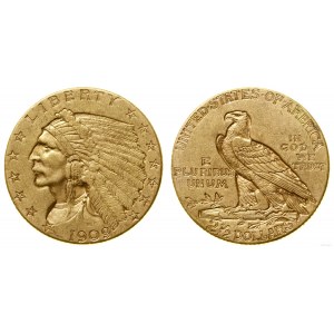 Spojené štáty americké (USA), 2 1/2 dolára, 1909, Philadelphia