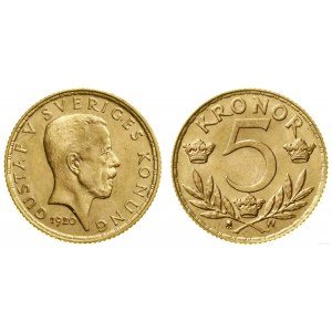 Szwecja, 5 koron, 1920 W, Sztokholm