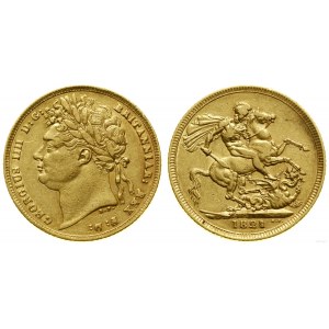 Spojené kráľovstvo, 1 GBP (suverén), 1821, Londýn