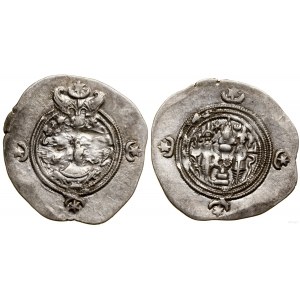 Persie, drachma, 5. rok vlády (?), mincovna WH (Veh-Ardashir)