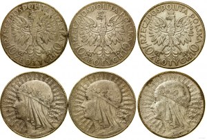Poland, 3 x 10 gold, 2 x 1932 (with and without mark), 1933, Warsaw and England