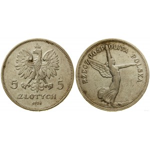 Polska, 5 złotych, 1928, Bruksela