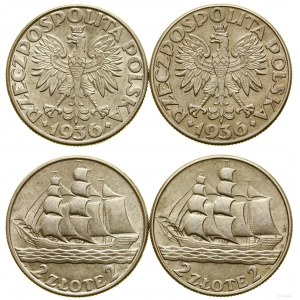 Polska, zestaw 2 x 2 złote, 1936, Warszawa