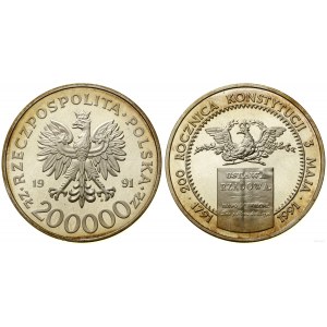 Poland, 200,000 zloty, 1991, Warsaw