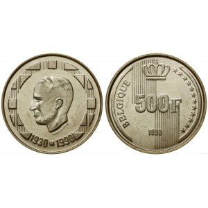 Belgia, 500 franków, 1990, Bruksela
