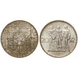 Czechosłowacja, 20 koron, 1933, Kremnica