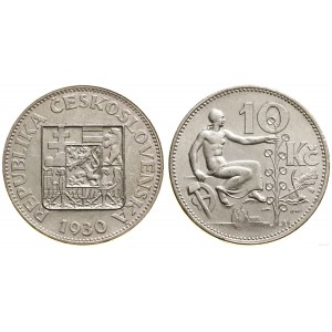 Czechosłowacja, 10 koron, 1930, Kremnica