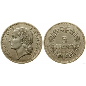 Francúzsko, 5 frankov, 1938, Paríž