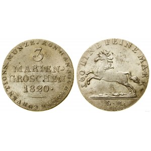 Germany, 3 Marian pennies (Mariengroschen), 1820 LB, Hanover