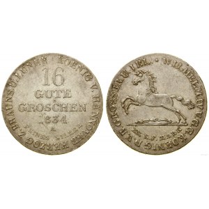 Germany, 16 pennies (Gute Groschen), 1834 A, Clausthal