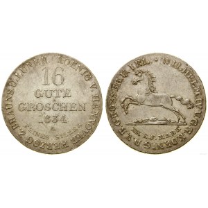 Niemcy, 16 groszy (Gute Groschen), 1834 A, Clausthal
