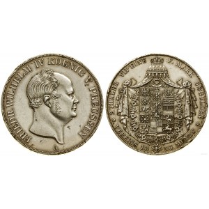 Niemcy, dwutalar = 3 1/2 guldena, 1856 A, Berlin