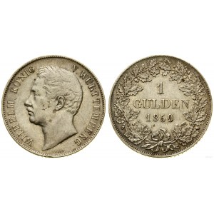 Německo, gulden, 1850, Stuttgart