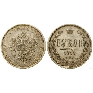 Russia, ruble, 1877 СПБ НI, St. Petersburg.