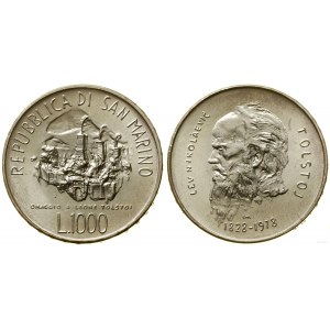 San Marino, 1,000 lira, 1978, Rome