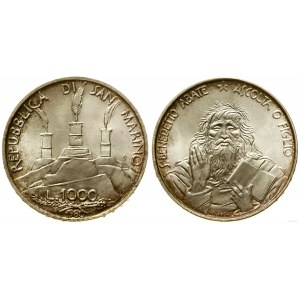 San Marino, 1,000 lira, 1980, Rome