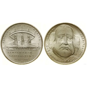 San Marino, 1.000 lirów, 1982, Rzym