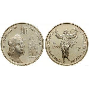 San Marino, 1,000 lira, 1983, Rome