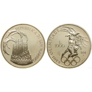 San Marino, 1.000 lirów, 1984, Rzym