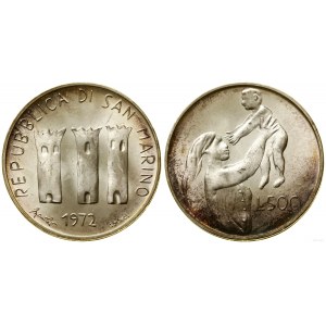 San Marino, 500 lirów, 1972, Rzym