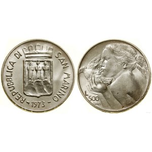 San Marino, 500 lira, 1973, Rome