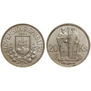Słowacja, 20 koron, 1941, Kremnica