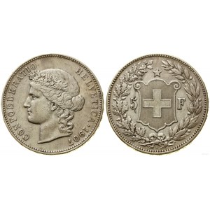 Szwajcaria, 5 franków, 1907, Berno