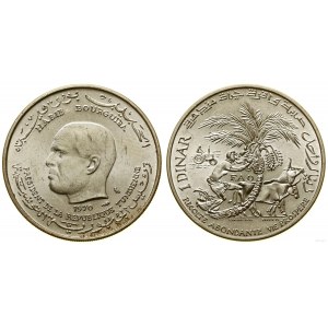Tunezja, 1 dinar, 1970, Paryż