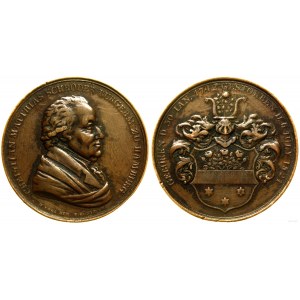 Německo, pamětní medaile k úmrtí starosty Christiana Matthiase Schrödera, 1821