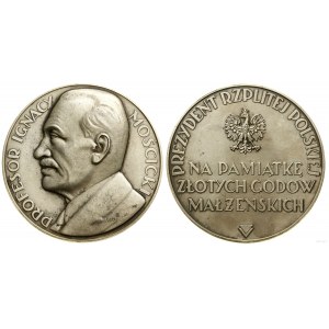 Polska, medal na pamiątkę złotych godów, 1937, Warszawa