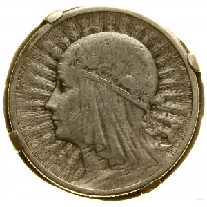 Poland, signet ring with a woman's head in a headpiece (2-zloty 1933)