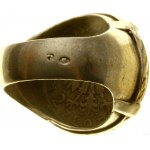 Poland, signet ring with a woman's head in a headpiece (2-zloty 1933)