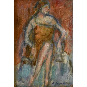 Czesław ZAWADZIŃSKI (1878-1936), Porträt einer im Sessel sitzenden Frau, 1930er Jahre.