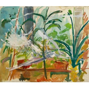 Pawel TARANCZEWSKI (b. 1940), Flowers in pots in the window