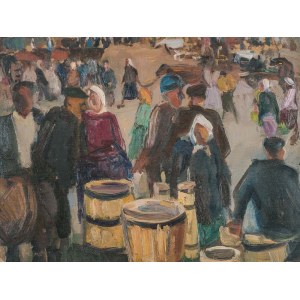 NON-STUDY ARTIST, Polen, Auf dem Kleinpolnischen Markt, ca. 1910