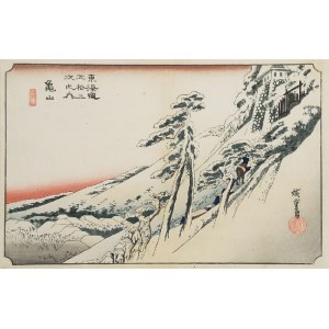 Ando HIROSHIGE (UTAGAWA) (1797-1858), Rozpogodzenie po śnieżycy Kameyama