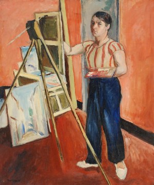 Szymon MONDZAIN (1890-1979), Autoportret przy sztaludze, l. 20 XX