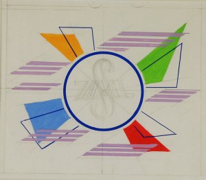 Tadeusz GRONOWSKI (1894-1990), Projekt logotypu - Projekt kompozycji  [ściennej?]