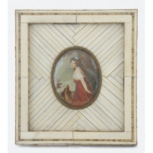 H. ROMER, XIX/XX w., Kobieta z psem - miniatura