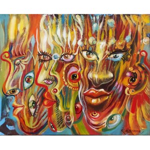 Rafal Mruszczak (b. 1966), Colorful mouths, 2020