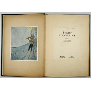 Z. Kleszczyński - Život Colombiny. 1922. s ilustracemi S. Norblina. Klasika art deco ilustrace.