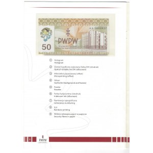 Banknot testowy PWPW - 50, + folder