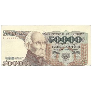 DESTRUKT - 50 000 złotych 1989 - przesunięty druk