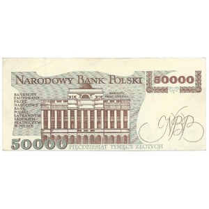 DESTRUKT - 50 000 złotych 1989 - przesunięty druk