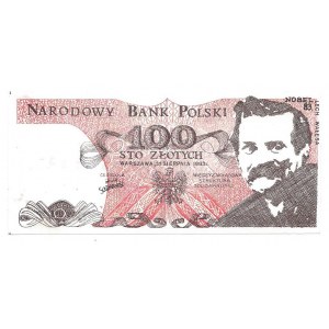 SOLIDARNOŚĆ - 100 złotych 1983 - NOBEL Lech Wałęsa