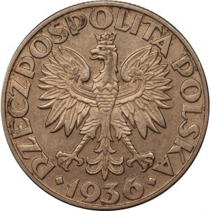 Żaglowiec - 5 złotych 1936 -