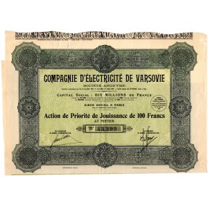 Elektrownia Powiśle - Varsovie - 100 francs 1928