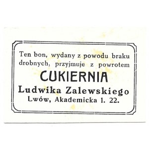 Lwów - Cukiernia Ludwika Zalewskiego - 90 halerzy n.d. (1918) - kopia