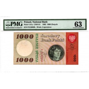 1000 złotych 1965 - F - PMG 63